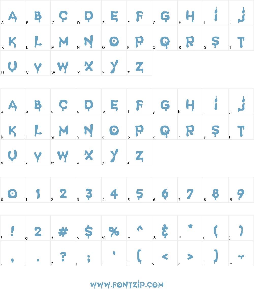 Spooky Light Font Character